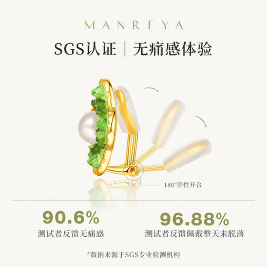 Manreya “花间珠律”珍珠耳夹礼盒 淡水珍珠系列项链&耳饰 商品图3