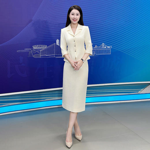 IWY/米白色职业半裙套装女2025新款时尚气质通勤商务正式场合两件套CS2271 商品图0