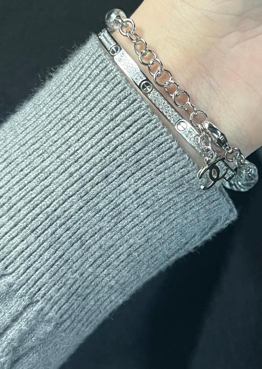 香奈儿 满钻银c珍珠/透明珠手链（XJ） 商品图4