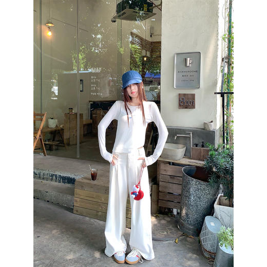 【129元任选2件】现货！芭蕾风真两件镂空修身针织T恤 商品图4