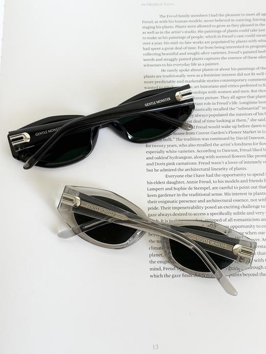 QT108- GENTLE MONSTER 镜腿字母 板材镜架 猫眼 太阳眼镜 男女同款情侣款 黑色（QT*JH）夏季专享 商品图1