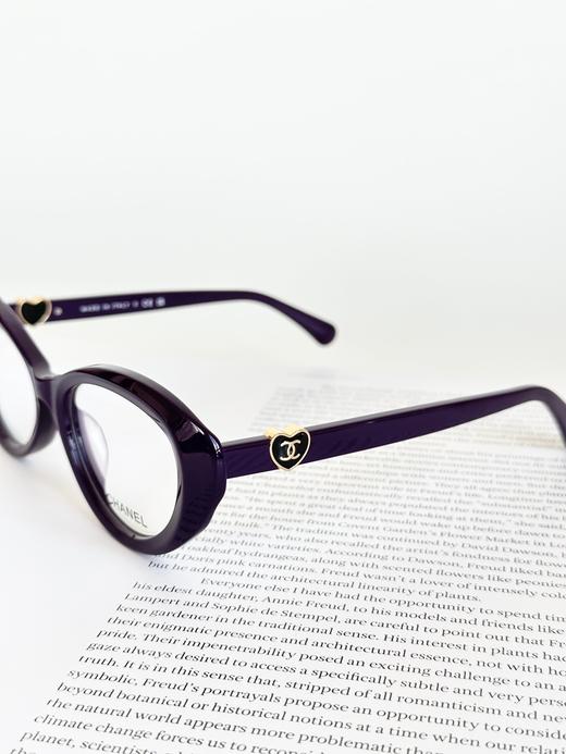 QT65- 香奈儿 镜腿爱心徽标 醋酯纤维猫眼光学镜架眼镜（QT*JH）夏季专享 商品图9