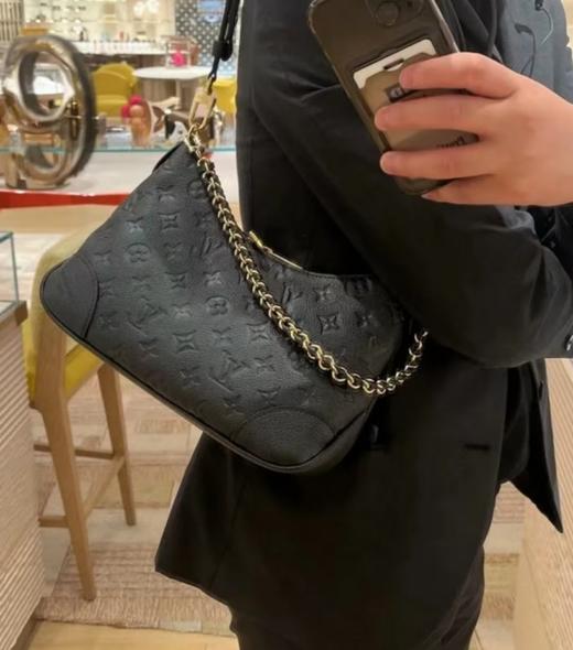 BT267-M12930-驴家 纯皮黑色压印牛角包（BT*MM）7.24直播款 商品图1