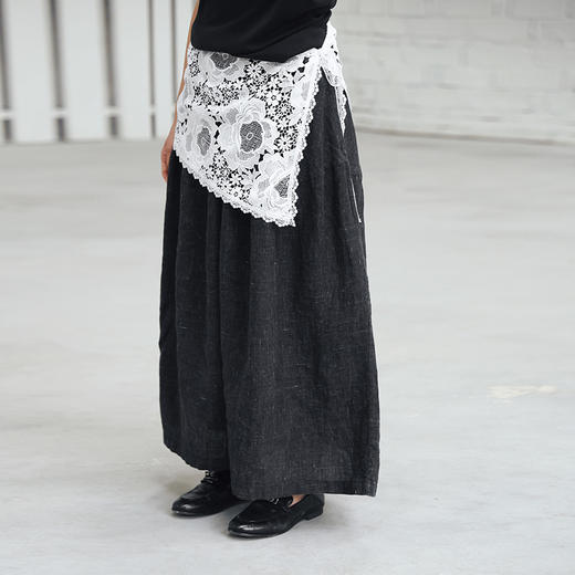 绽放446朵/重工蕾丝花边叠搭皮帘围裙腰带 商品图1