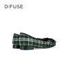 Dfuse迪芙斯2025秋季新款华夫饼法式浅口单鞋复古格纹蝴蝶结芭蕾鞋平底鞋DFD3111018 商品缩略图8