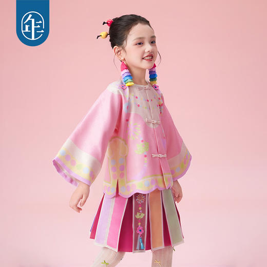 【云优选】年衣童装25秋季新款中式国风汉服格格服礼服上衣花火虹心唐装 商品图0