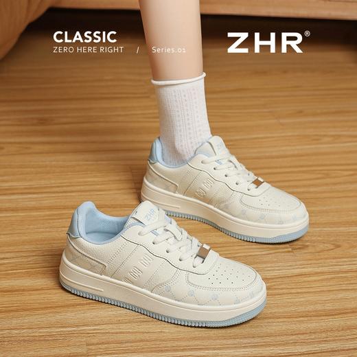 ZHR复古蓝色小白鞋女厚底夏季新款2025增高休闲鞋舒适配裙子 商品图0