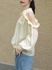 TYNVIE 荷叶边露肩真丝衬衫 - 白色 商品缩略图6