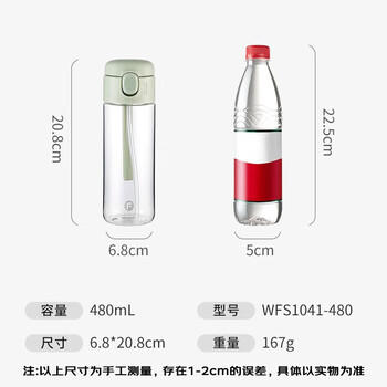 富光tritan塑料水杯子男女带吸管杯成人便捷运动儿童学生水杯子480ml /厨具 /水具 /塑料杯 商品图7