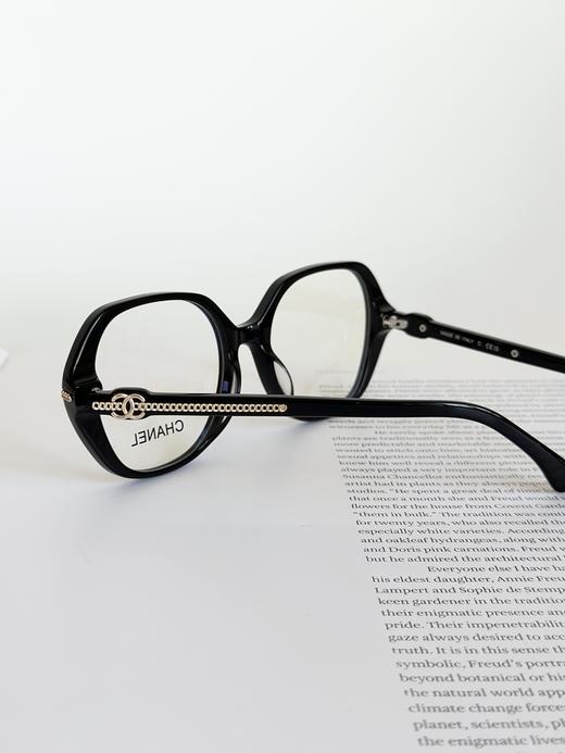QT64-香奈儿 链条双C 醋酸纤维 不规则形 光学镜架 男女同款情侣款素颜镜（QT*JH）夏季专享 商品图5