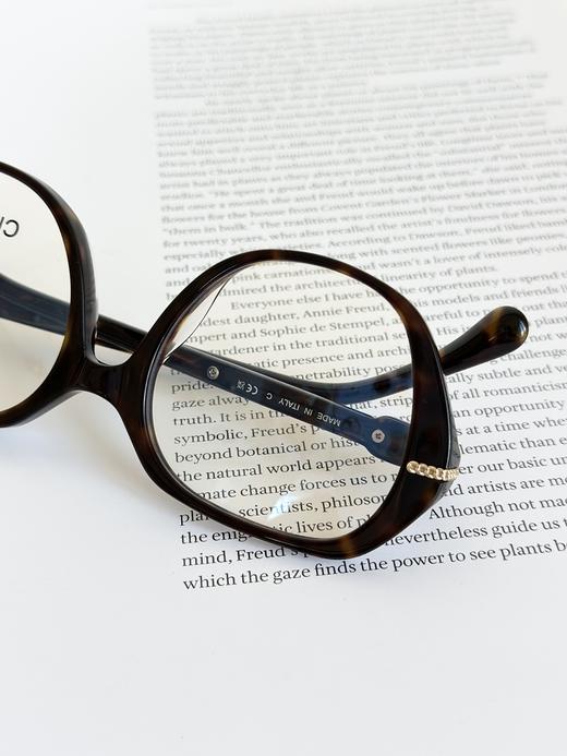 QT64-香奈儿 链条双C 醋酸纤维 不规则形 光学镜架 男女同款情侣款素颜镜（QT*JH）夏季专享 商品图11