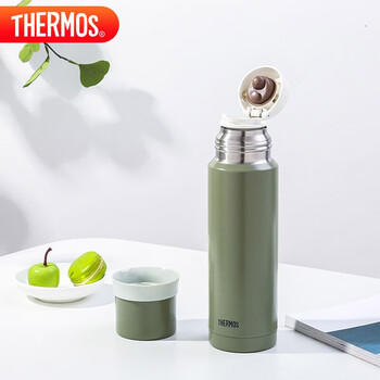 膳魔师（THERMOS）500ml保温杯商务办公带杯盖水杯男女士简约保冷杯 FEI-501 BK黑色 /厨具 /水具 /保温杯 商品图5