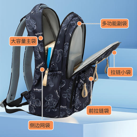 时尚涂鸦双肩包 男女款休闲旅行大容量背包  百搭初高中大学背包 商品图3