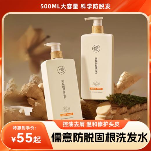 【分销】【下单送同款洗发水30ml*1+发膜10g*5】儒意防脱固根洗发水 500ml大容量 科学防脱发 强韧发根减少断发 控油去屑止痒 温和修护头皮 商品图0