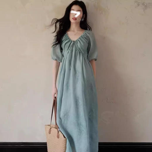 裁缝学苑AQ519法式V领连衣裙纸样女装短袖插肩裙子服装打板图纸 商品图3