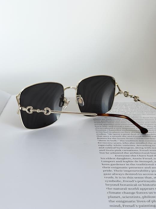 QT68-古驰 马衔扣时尚太阳镜 金属 方形 太阳眼镜 男女同款情侣款（QT*JH）夏季专享 商品图3