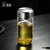 希诺单层玻璃杯男家用办公泡茶杯子过滤车载水杯XN-7716本色 430mL /厨具 /水具 /玻璃杯 商品缩略图0