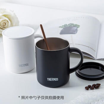 膳魔师（THERMOS）保温马克杯304不锈钢成人学生保冷水杯子礼物办公水杯 黑色 商品图5