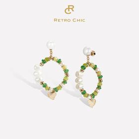 Ancient Greece古希腊时期 | 希腊浪花绿石耳环