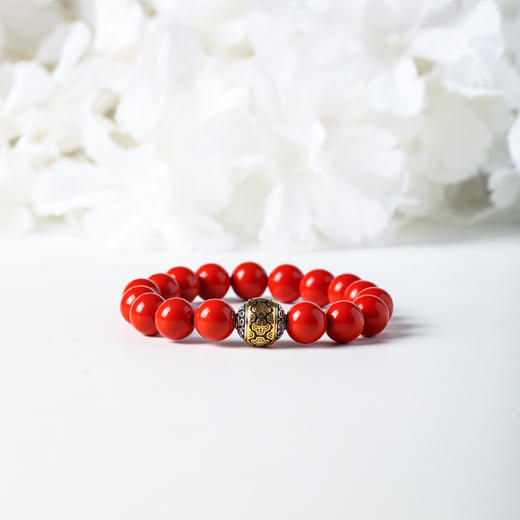 【非遗好物】浓郁贵气的朱砂手串贵州正品朱砂高含量水飞砂 商品图4