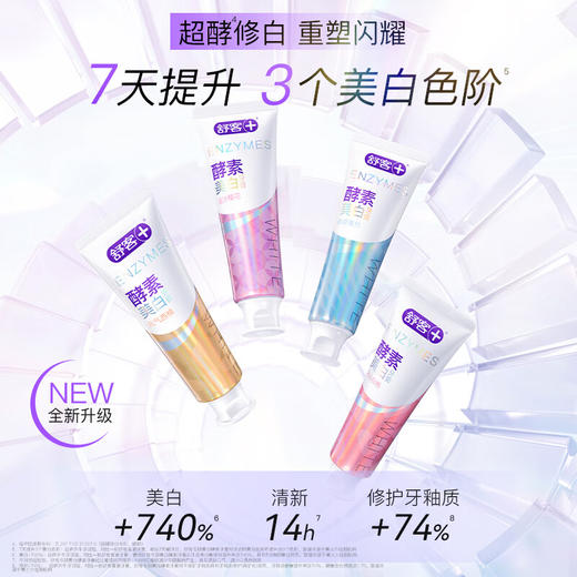 【自营】舒客精研亮白酵素牙膏（鲜萃青柠）120g*3支 商品图7