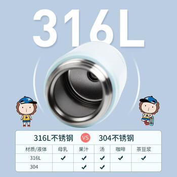 膳魔师（THERMOS）开学季保温杯316L成人学生儿童开学必备保冷直饮杯子粉色 商品图6