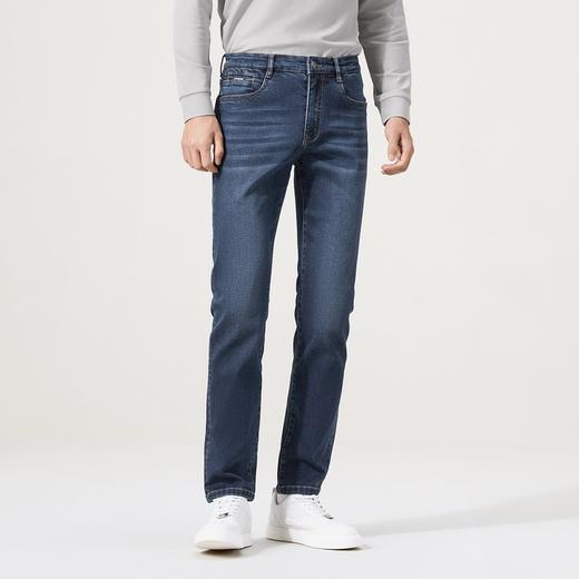 【高弹】柒牌牛仔长裤2025秋季新款含莱赛尔耐磨休闲水洗直筒裤129H71300 商品图1