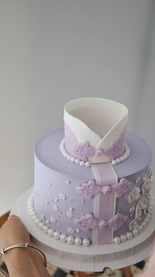 紫色系旗袍蛋糕 商品图3