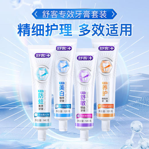 【自营】舒客防蛀亮白牙膏120g*3支（美白植萃） 商品图3