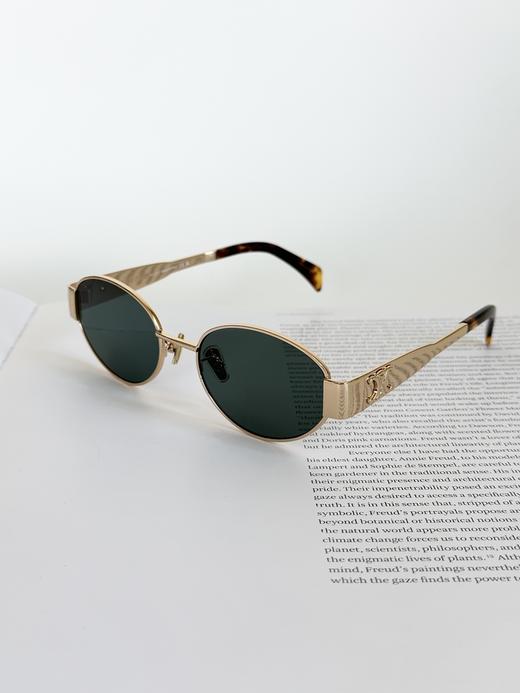QT59- 赛琳 TRIOMPHE METAL 侧面Logo雕刻 合金金属 椭圆形 太阳眼镜 女款（QT*JH）夏季专享 商品图5
