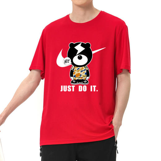 【冰氧棉】【DSK】大依优型大码短袖T恤潮牌设计感字母印花圆领加肥加大百搭体恤男士胖子上衣 商品图4