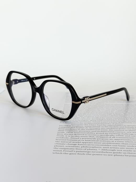 QT64-香奈儿 链条双C 醋酸纤维 不规则形 光学镜架 男女同款情侣款素颜镜（QT*JH）夏季专享 商品图3