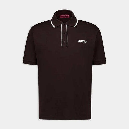 GUCCI 古驰 男士字母徽标棉质短袖polo衫 黑色 806250 XJG3G 2028 商品图0