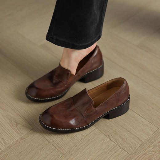 【静音底，超软皮鞋】2025英伦休闲商务女鞋！通勤鞋西装鞋子！ 商品图0