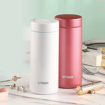 虎牌（TIGER）保温保冷杯轻量便携不锈钢真空水杯MMZ-A35C-PF 霜花粉350ml 商品图1