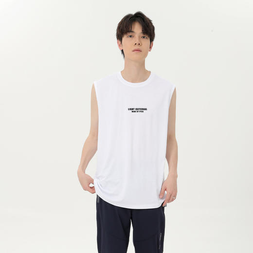 【冰氧棉】【DSK】大依优型大码印花背心休闲运动宽松短袖T恤无袖背心加大码宽松上衣男士 商品图1