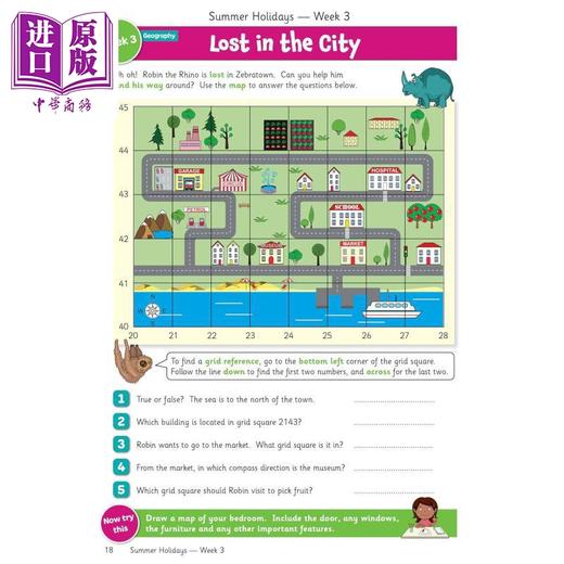 预售 【中商原版】英国CGP原版 三年级至四年级 7-8岁 KS2暑假活动手册 英语数学科学 Summer Holidays Activity Workbook Year 3-4 商品图3