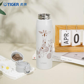 虎牌（TIGER）轻巧便携弹盖保温杯梦重力大容量水杯MCT-A601-WUT 长颈鹿600ML /厨具 /水具 /保温杯 商品图5