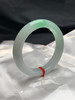 620639，52.8圈口，糯化飘绿正圈平安镯，种老水足，底子细腻，白底飘阳绿，清爽 商品缩略图1