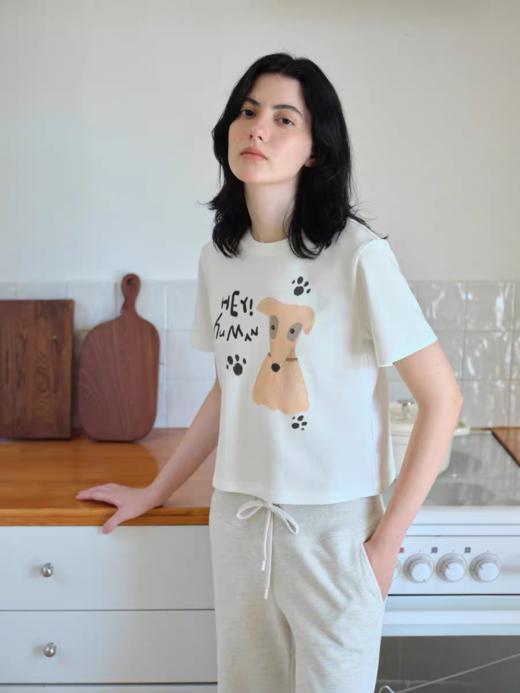 Evistub女装/E-5QDX272/棉质小狗T恤 商品图4