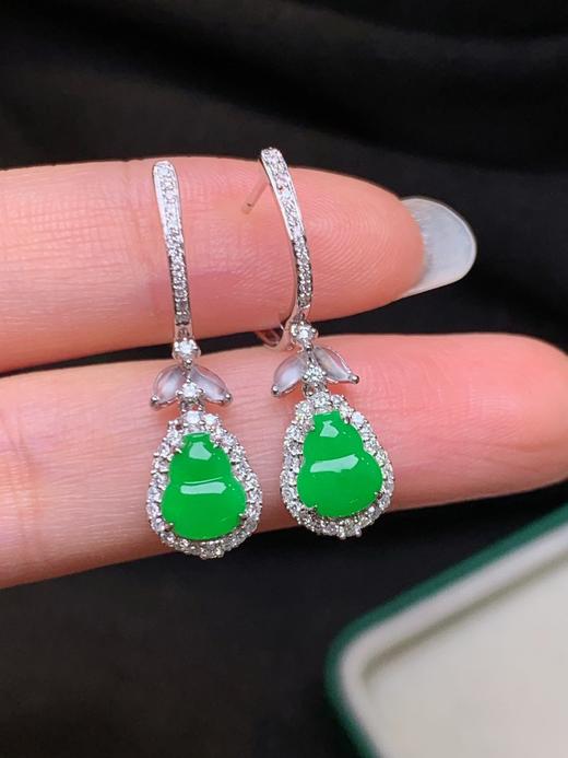 葫芦翡翠耳坠 商品图0