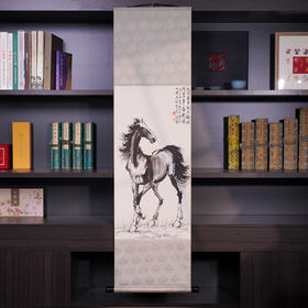 徐悲鸿《立马图》炫彩钞艺画 荣宝燕泰出品 荧光防伪