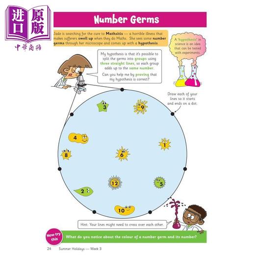 【中商原版】英国CGP原版 五年级至六年级 9-10岁 KS2暑假活动手册 英语数学科学Summer Holidays Activity Workbook Year 5-6 商品图1