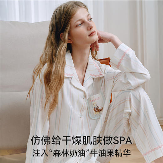 【家居服专场】嫚熙幸运鹅夏季牛油果丝柔果棉女士纯棉睡衣情侣家居服套装新款 商品图1