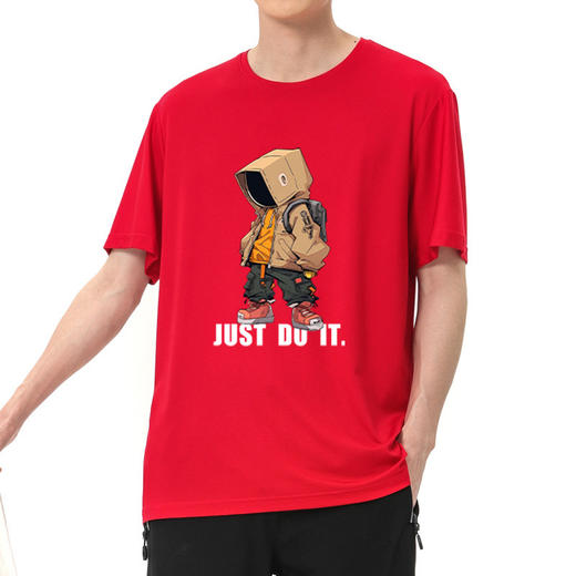 【冰氧棉】【DSK】大依优型大码短袖T恤潮牌设计感字母印花圆领加肥加大百搭体恤男士胖子上衣 商品图3