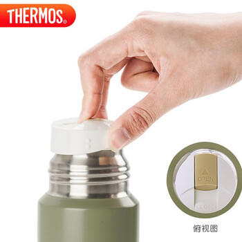 膳魔师（THERMOS）500ml保温杯商务办公带杯盖水杯男女士简约保冷杯 FEI-501 BK黑色 /厨具 /水具 /保温杯 商品图3