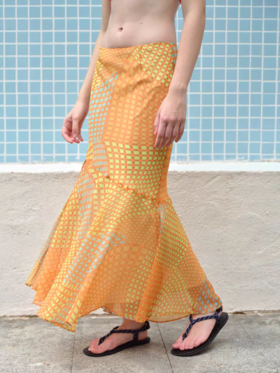 Evistub女装/E-5XBQ1101/纹印花鱼尾裙女夏