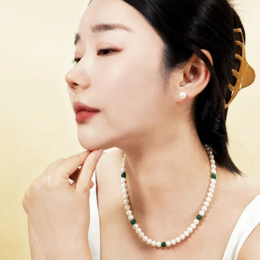 紫禁文创旗下 珠御在殿·涅槃珍珠玛瑙套装 7A天然淡水珍珠 S925银锁扣 玛瑙隔珠 商品图6