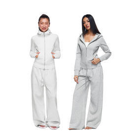 FDR旗舰店 蓄热保暖修身开衫连帽卫衣外套女秋季高领收腰运动上衣