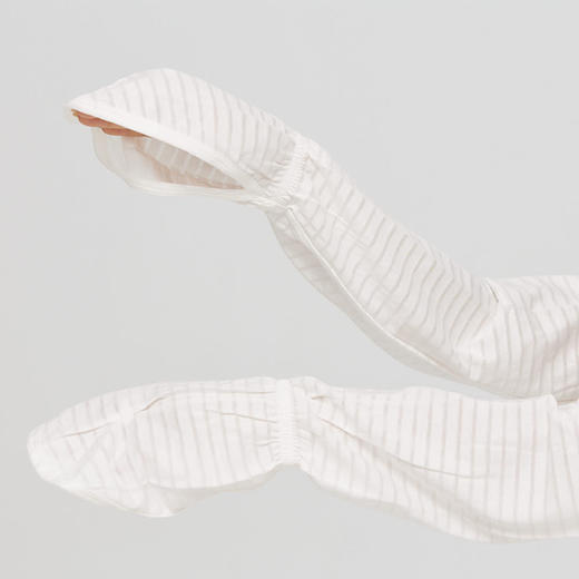 素道有机彩棉纯遮阳袖套 白色开车空调房挡风袖 商品图2